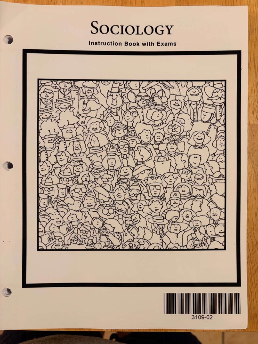 Sociology Instruction Book with Exams - Black & White